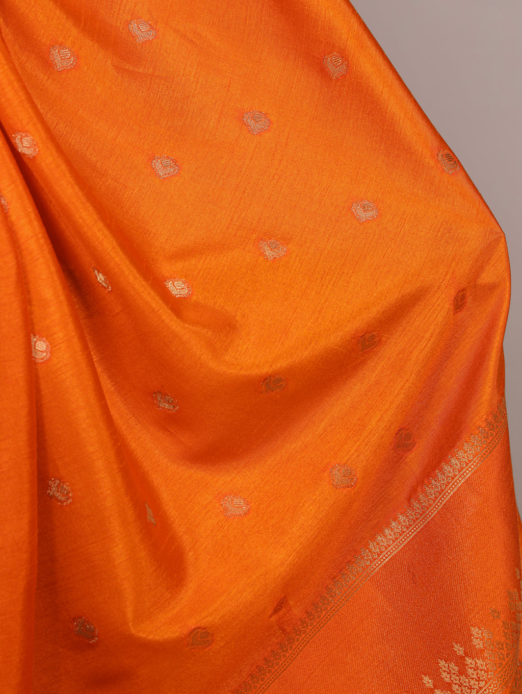 Orange Color Roop Silk Zari Weaving Saree with Unstitched Blouse