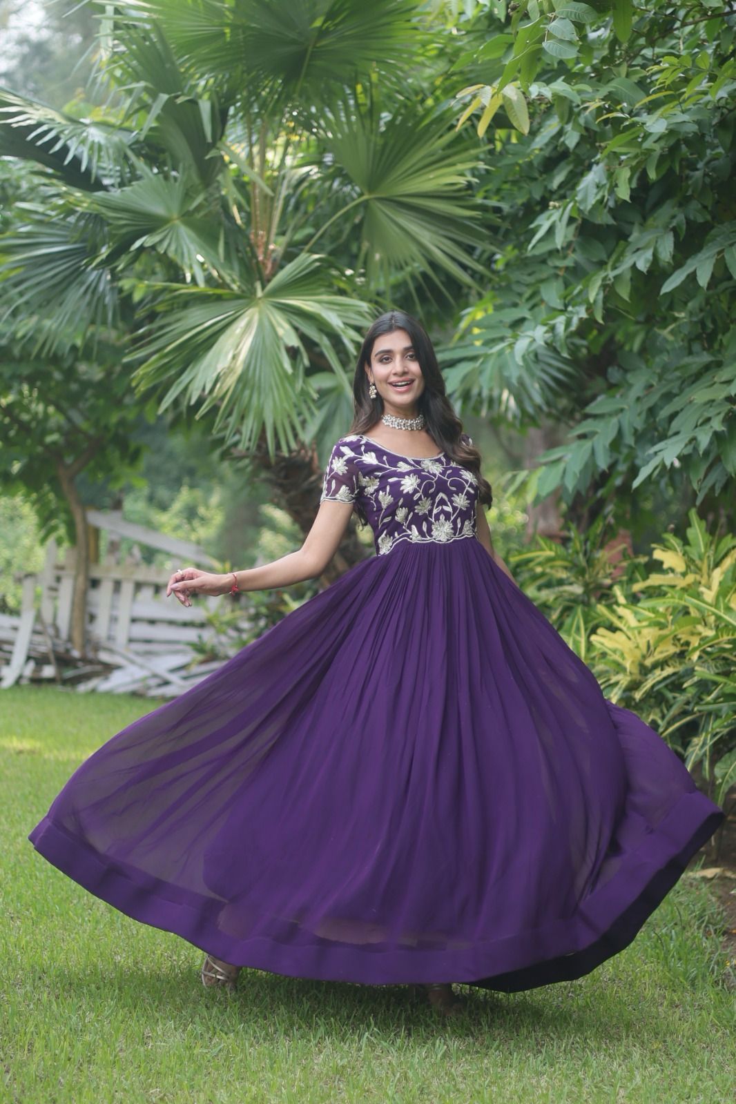 Elegant Designer Readymade Georgette Gown
