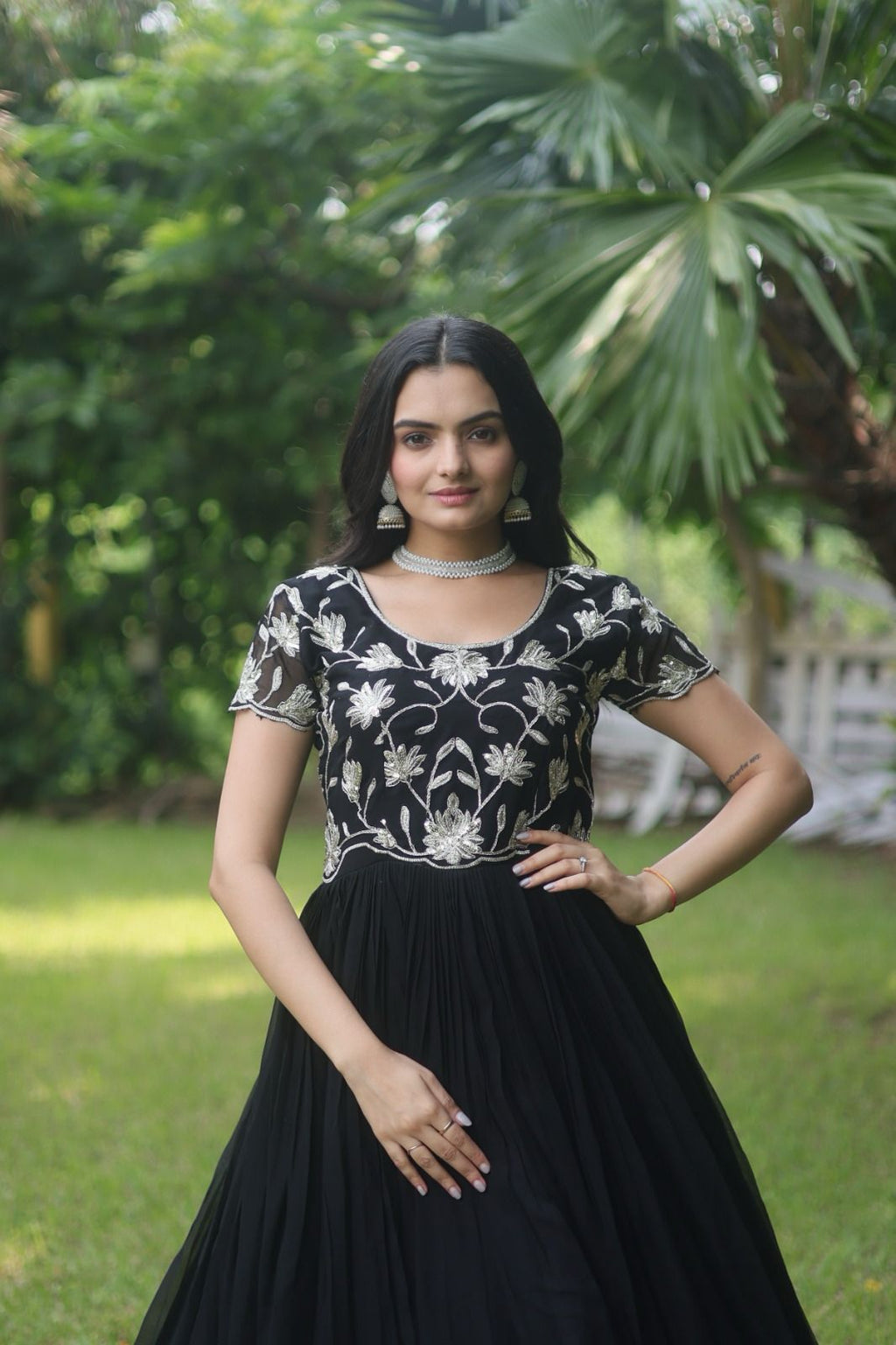 Elegant Designer Readymade Georgette Gown