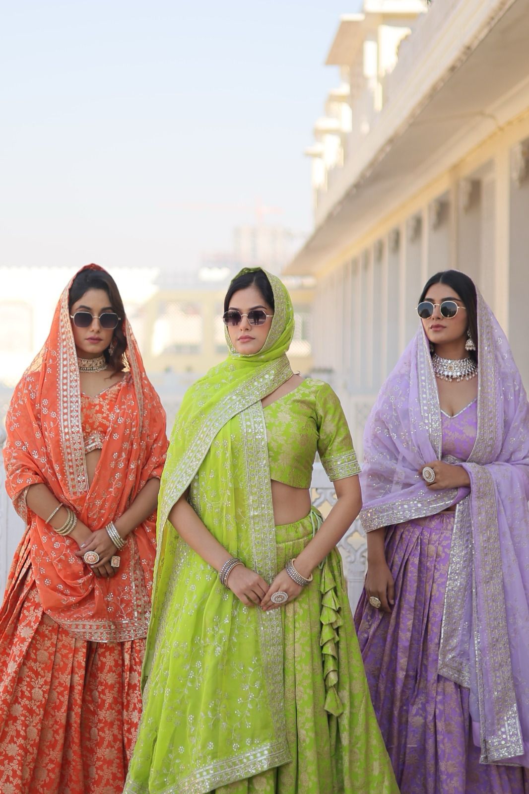 Ethereal viscose jacquard designer lehenga set