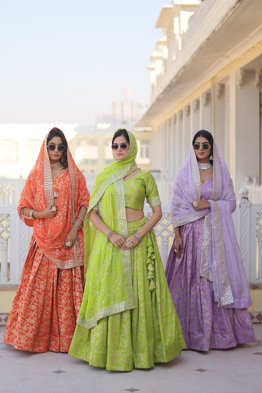 Ethereal viscose jacquard designer lehenga set