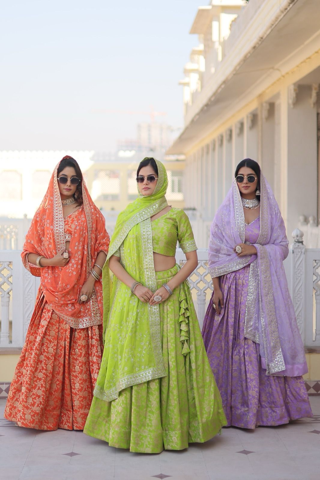 Ethereal viscose jacquard designer lehenga set