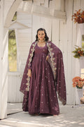 Onion pink embroidered Hritvi designer Anarkali gown