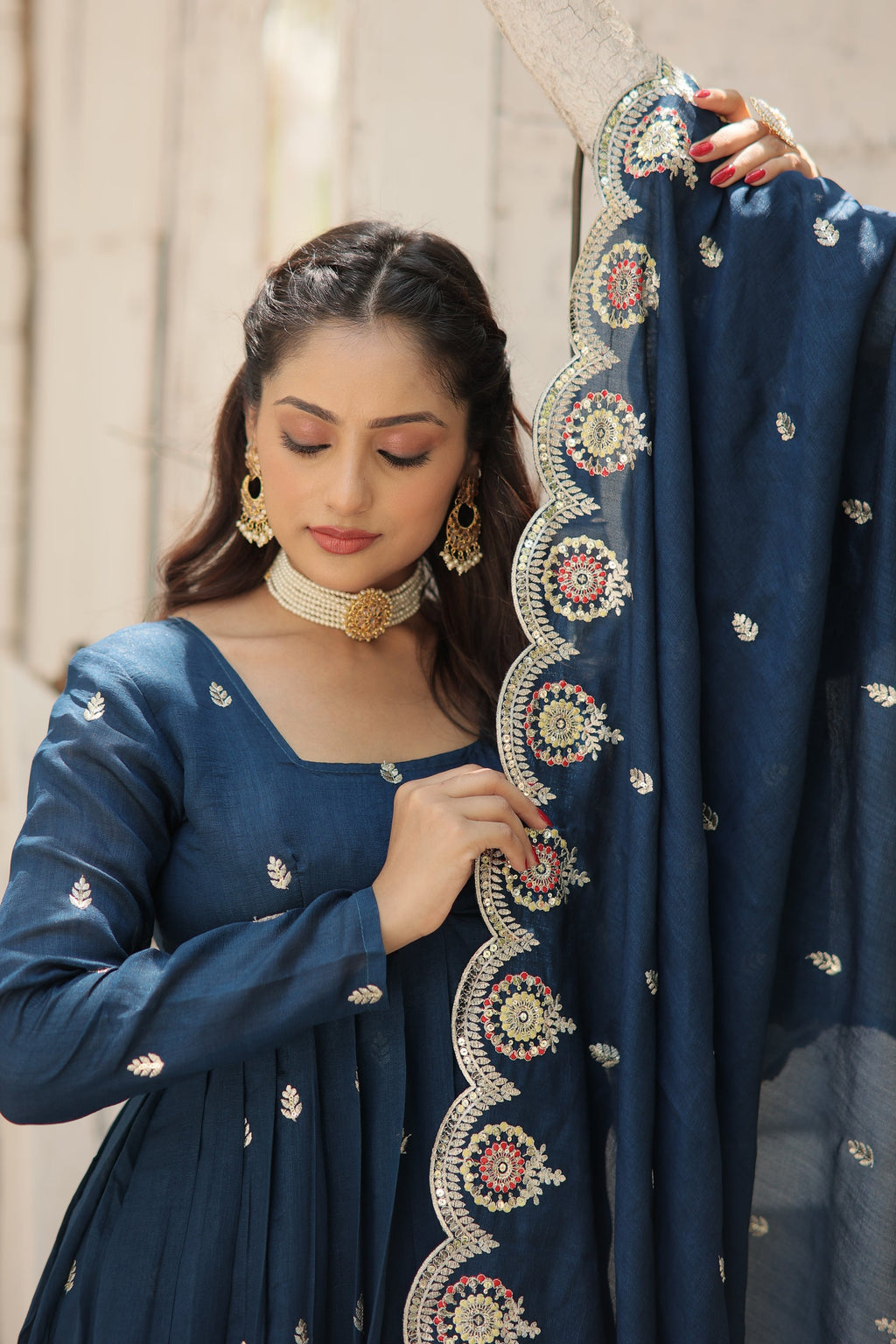 Rama embroidered Hritvi designer Anarkali gown