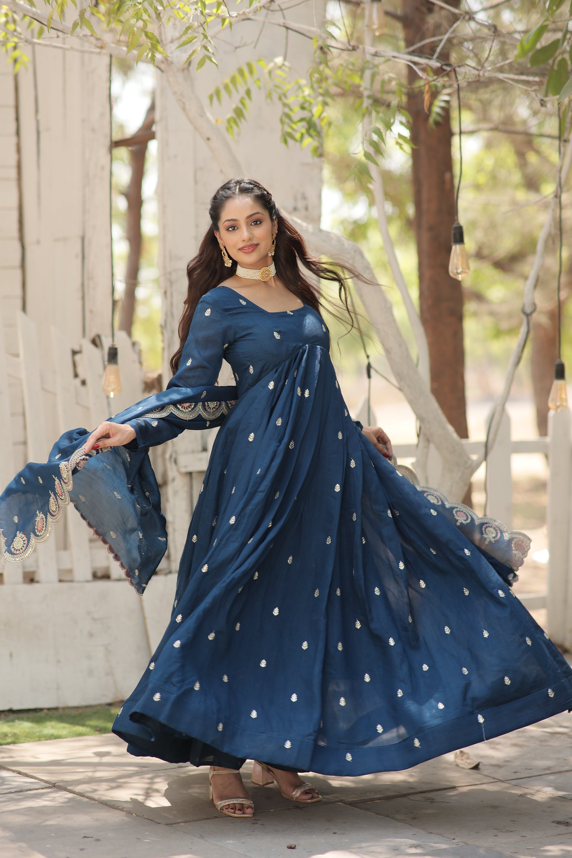 Rama embroidered Hritvi designer Anarkali gown