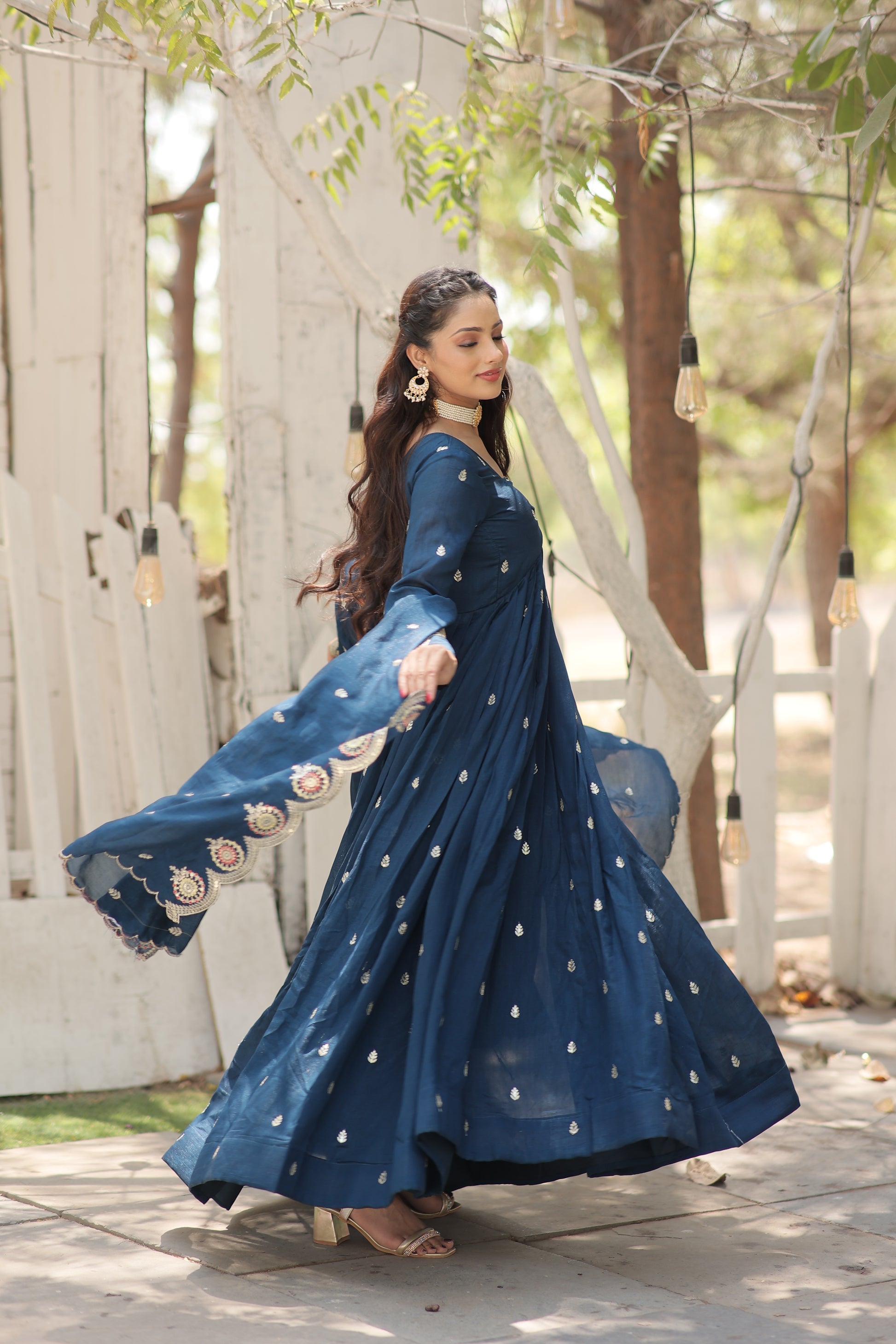 Rama embroidered Hritvi designer Anarkali gown