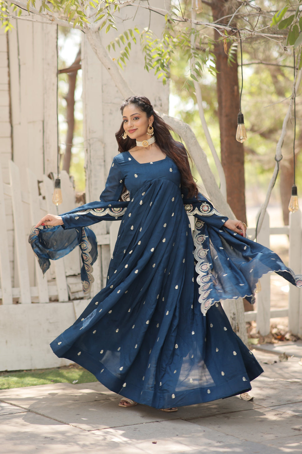 Rama embroidered Hritvi designer Anarkali gown