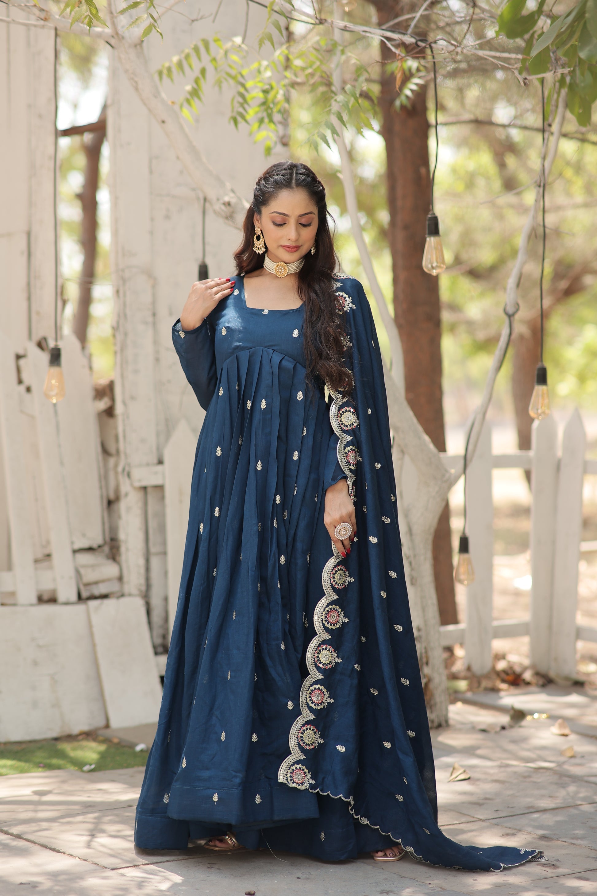 Rama embroidered Hritvi designer Anarkali gown