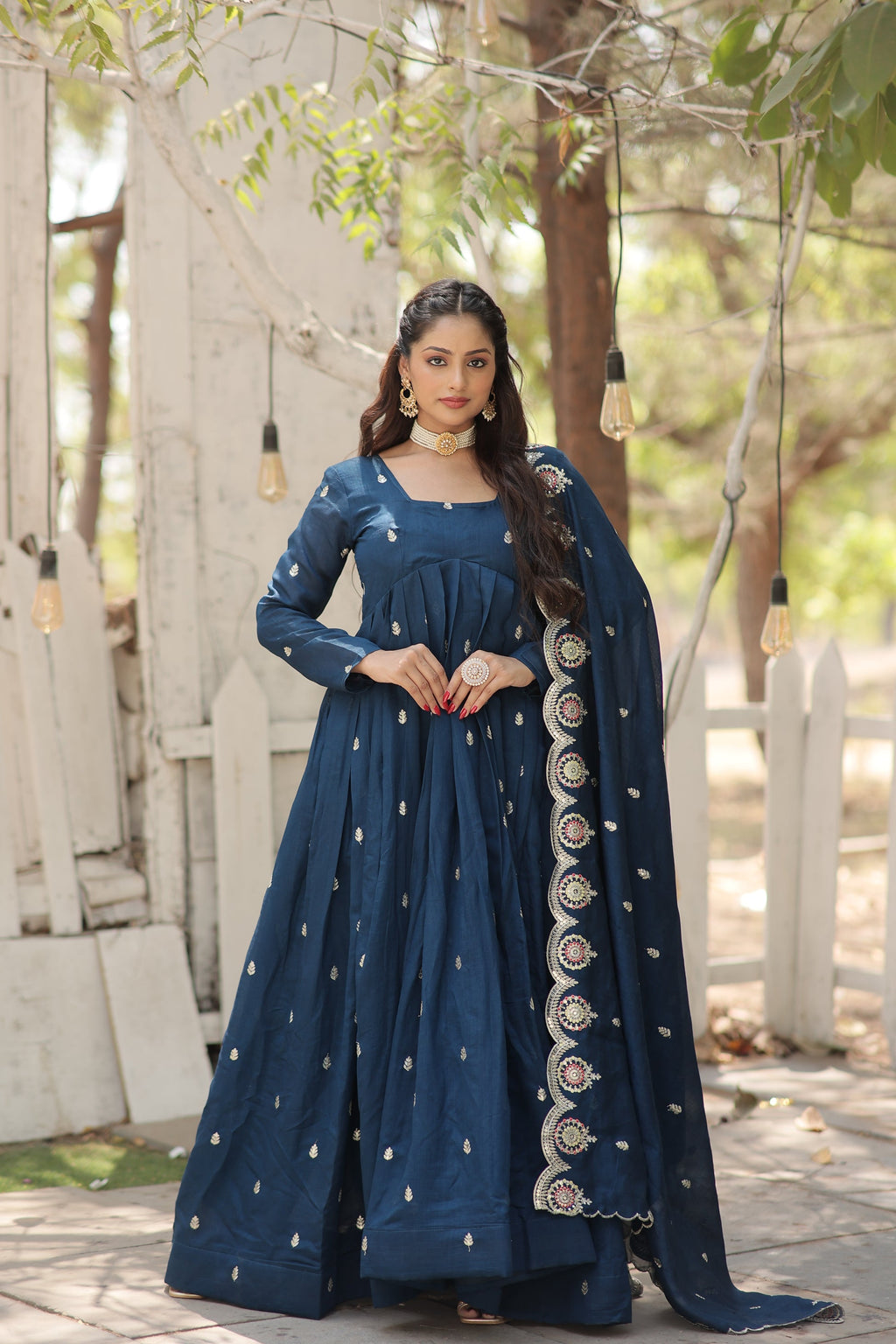 Rama embroidered Hritvi designer Anarkali gown