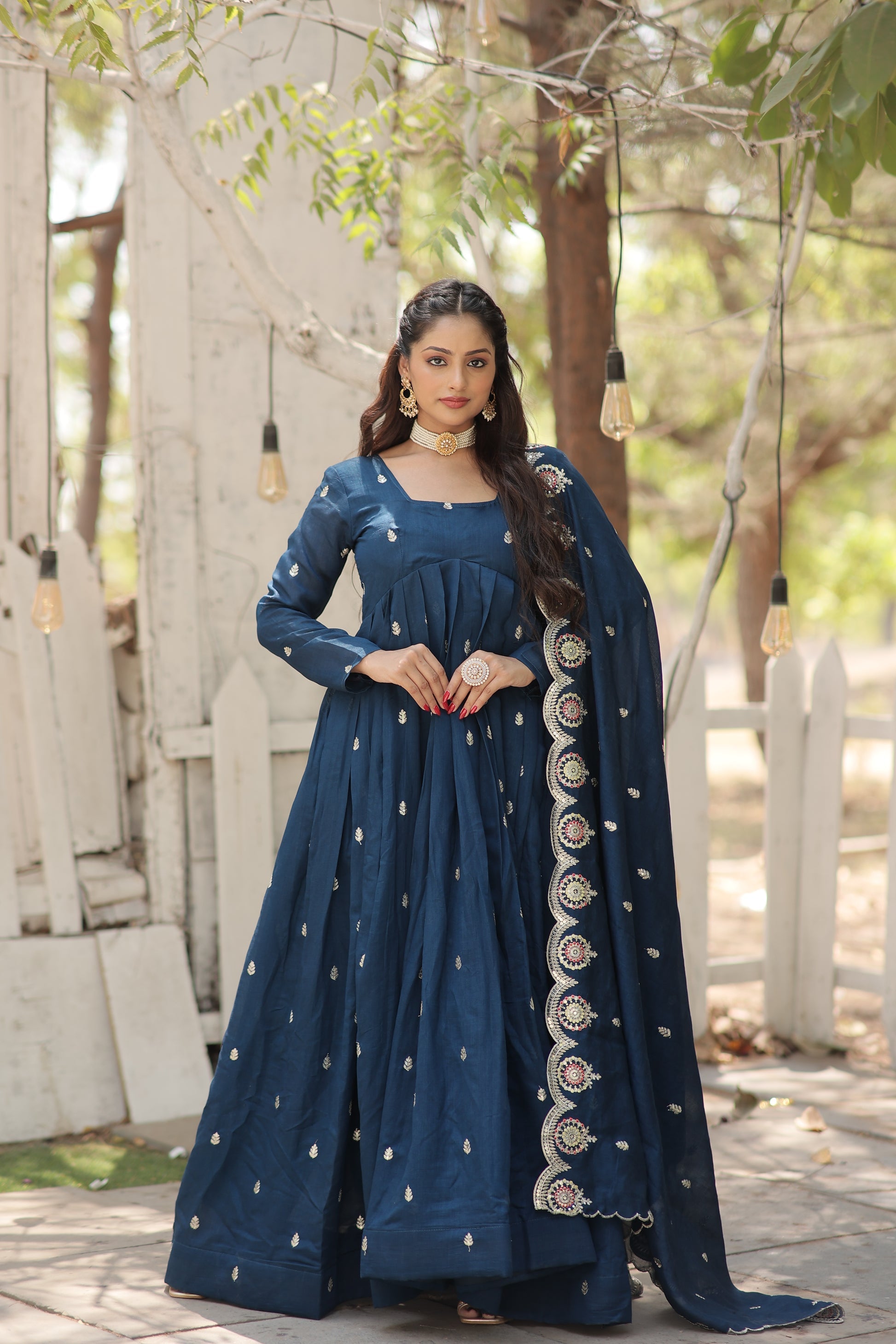 Rama embroidered Hritvi designer Anarkali gown