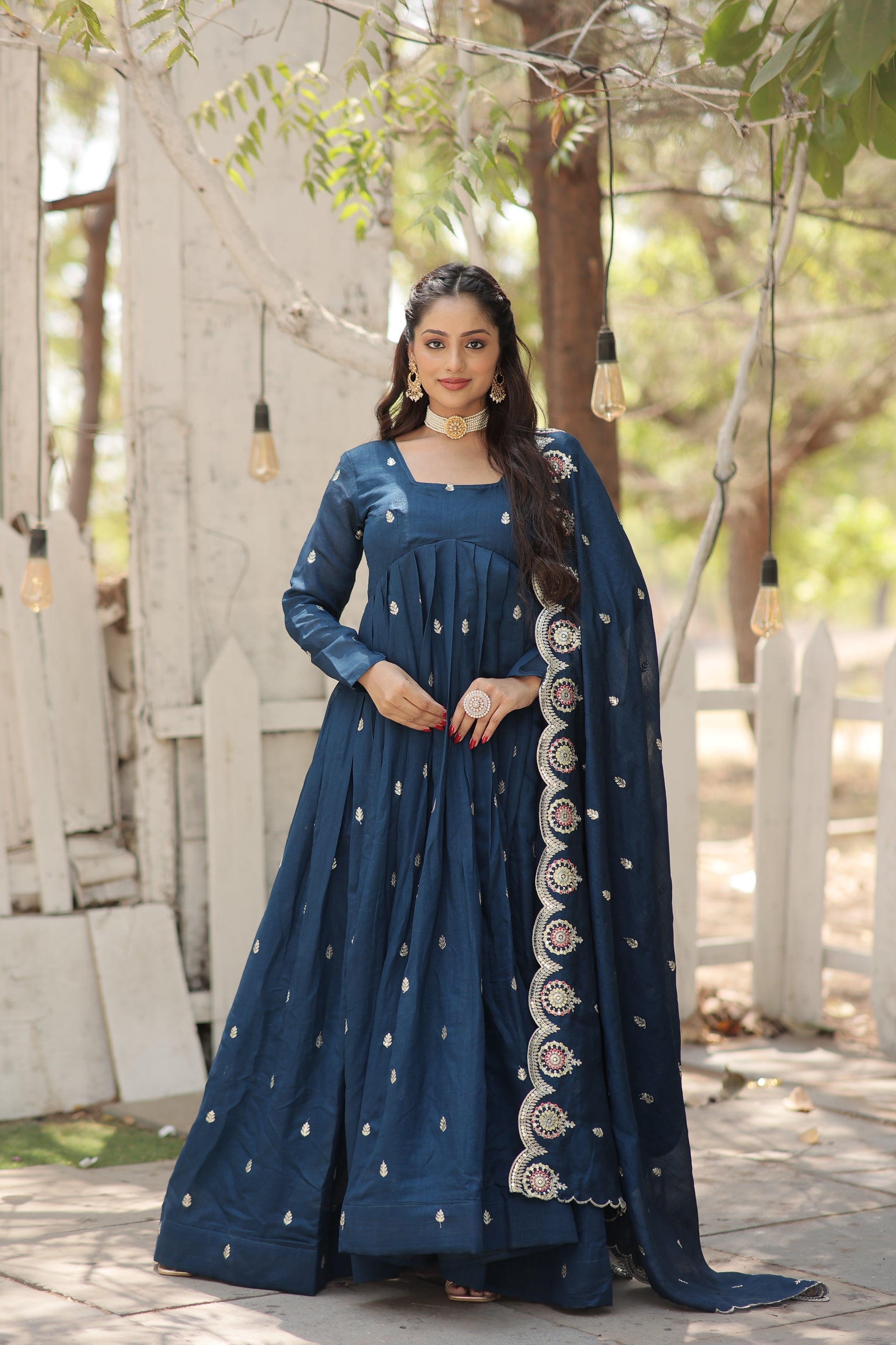 Rama embroidered Hritvi designer Anarkali gown