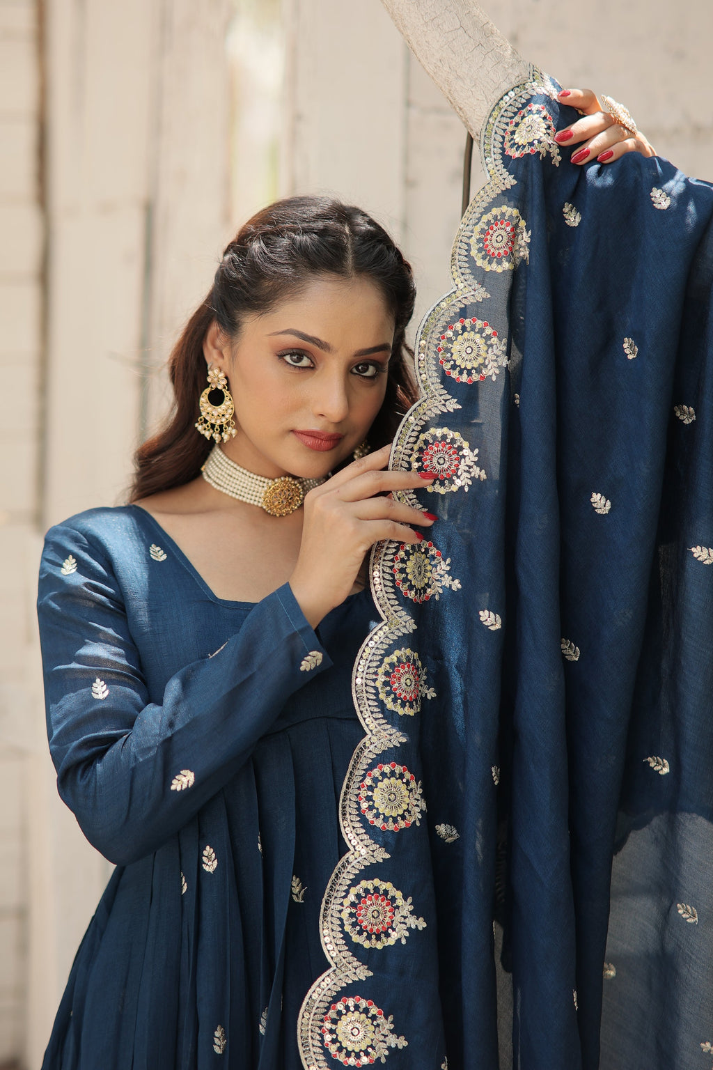 Rama embroidered Hritvi designer Anarkali gown