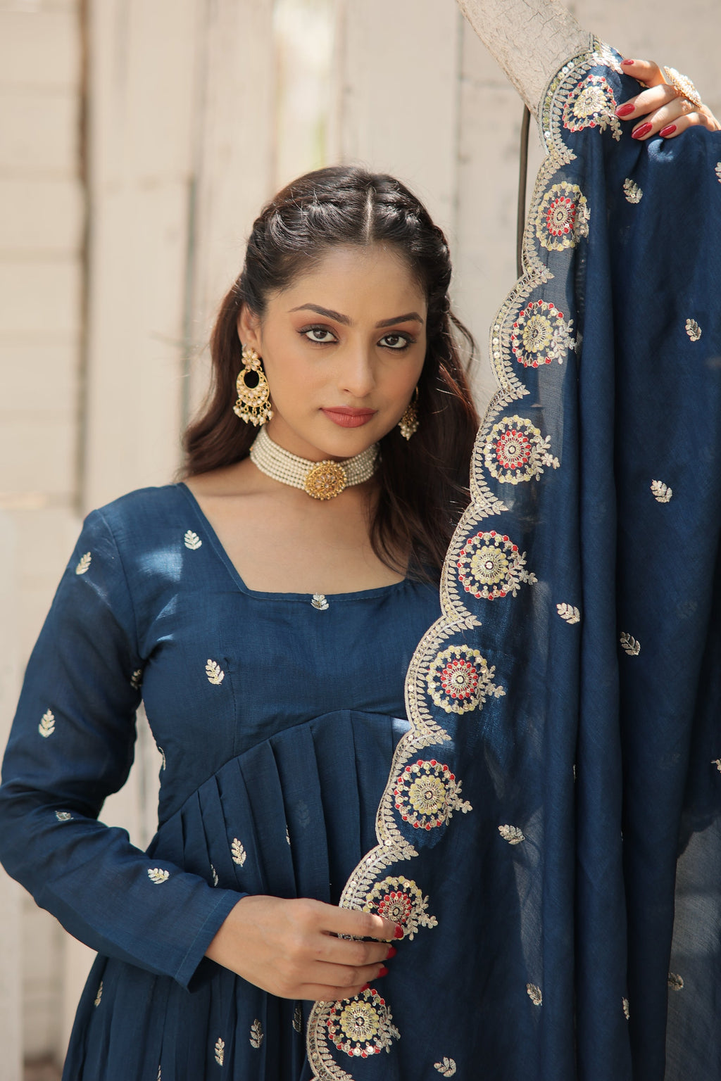 Rama embroidered Hritvi designer Anarkali gown