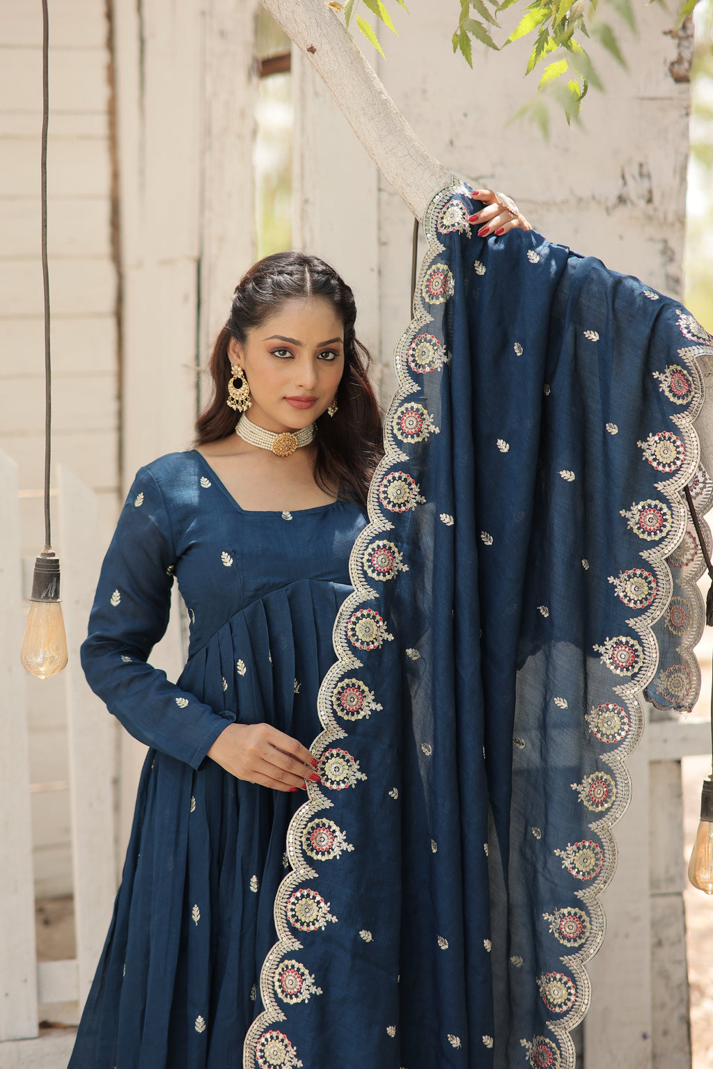 Rama embroidered Hritvi designer Anarkali gown