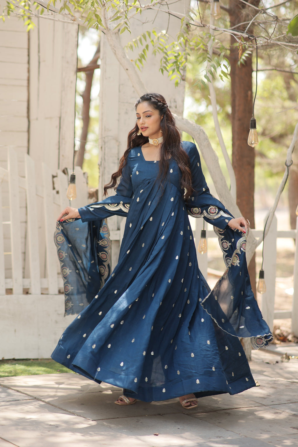 Rama embroidered Hritvi designer Anarkali gown