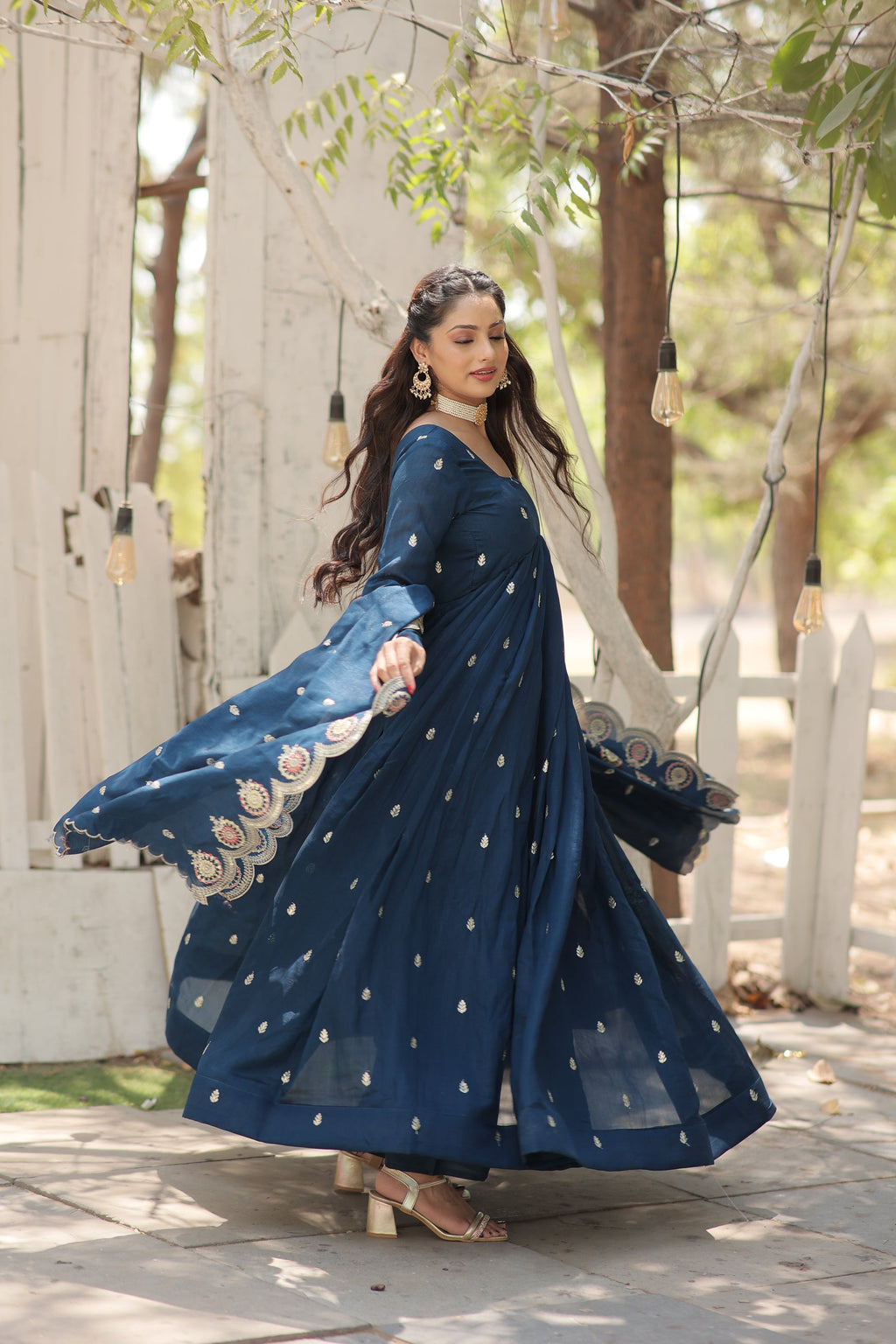 Rama embroidered Hritvi designer Anarkali gown