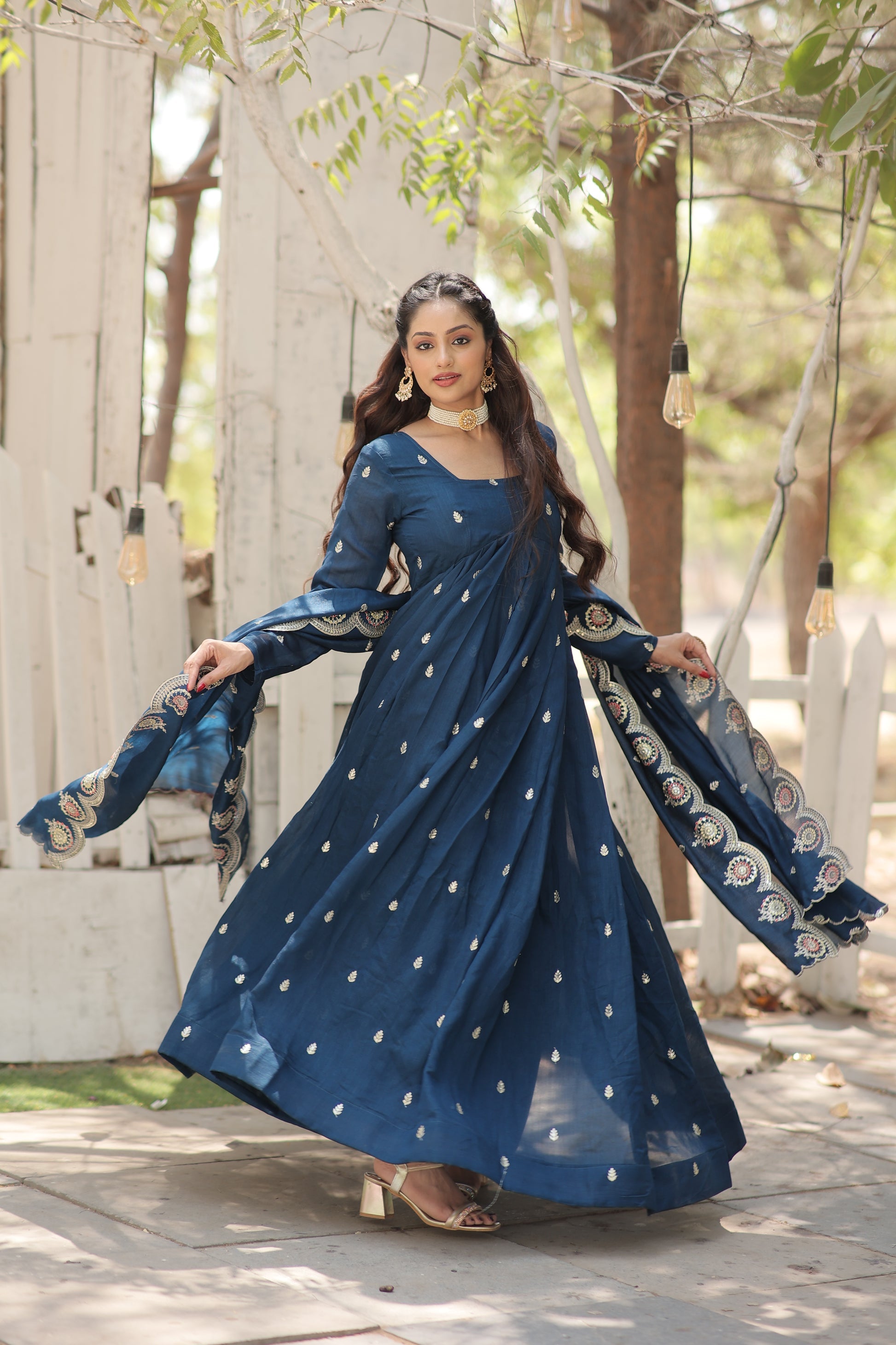 Rama embroidered Hritvi designer Anarkali gown