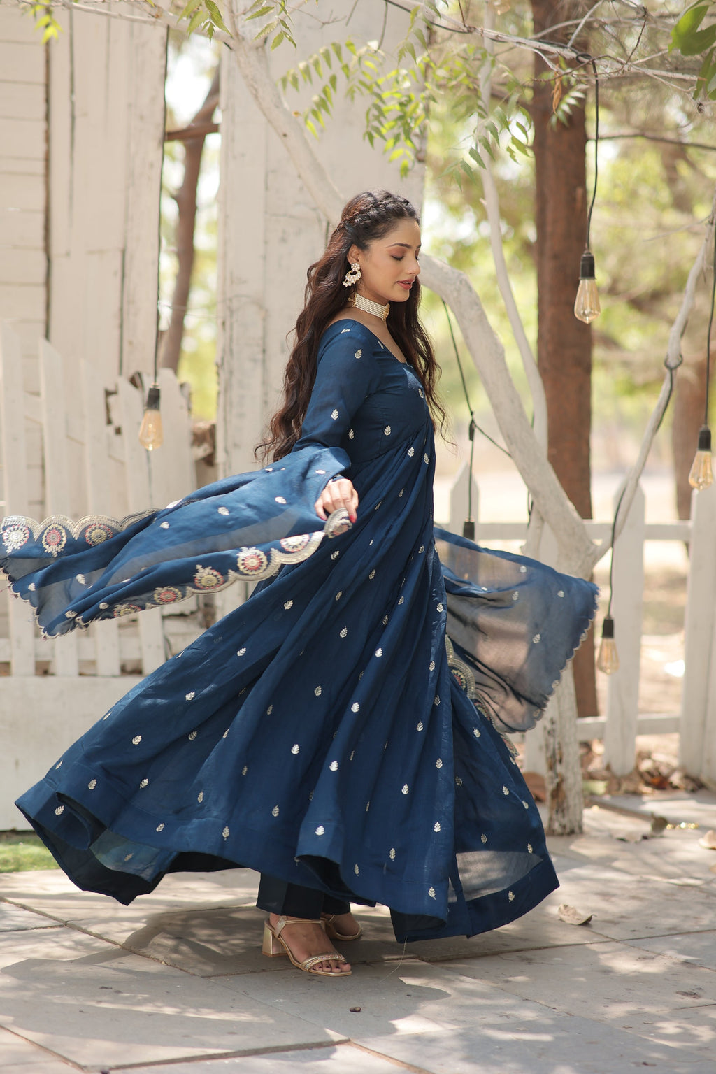 Rama embroidered Hritvi designer Anarkali gown