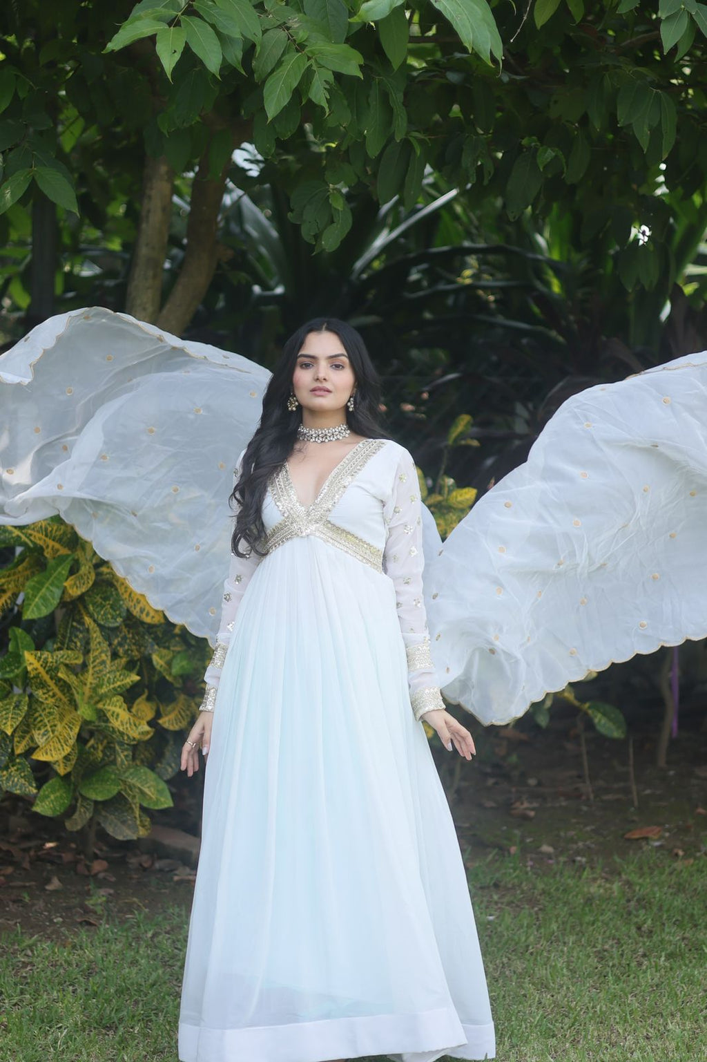 Manorama georgette alia cut anarkali gown set