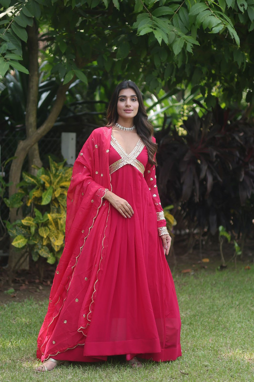 Manorama georgette alia cut anarkali gown set