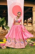 Pink Color Shimmer Embroidered Lehenga Choli Set with Dupatta