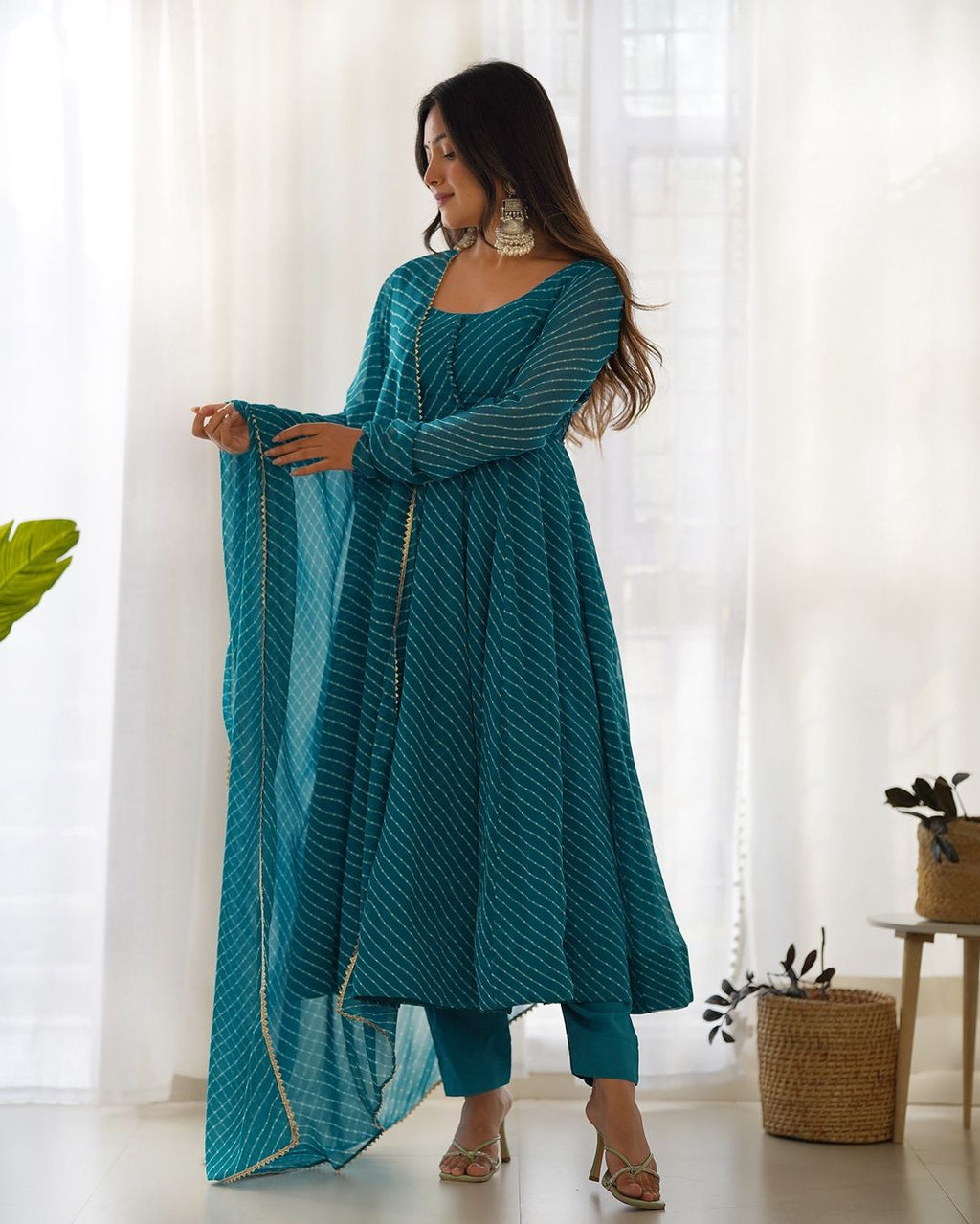 Rama printed georgette Madhu designer Anarkali suit