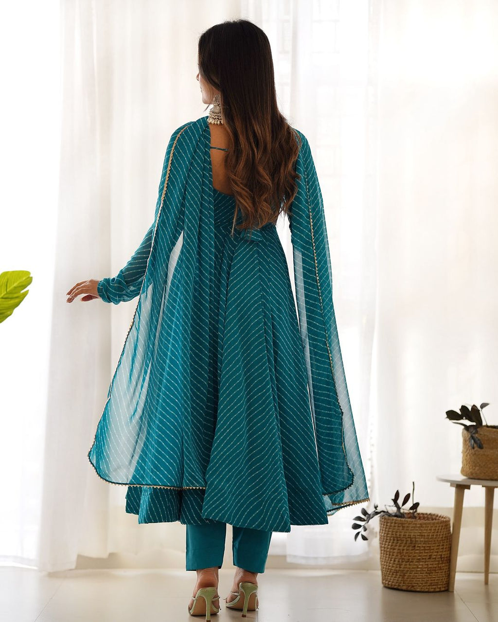 Rama printed georgette Madhu designer Anarkali suit