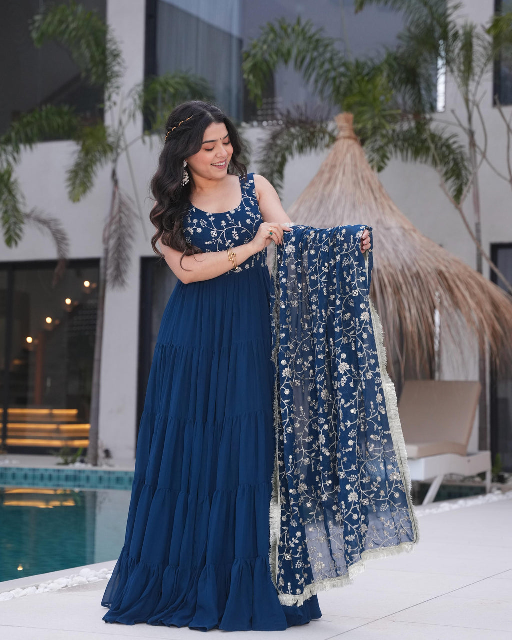 Misha Rama Soft Fox Georgette Anarkali Suit Set