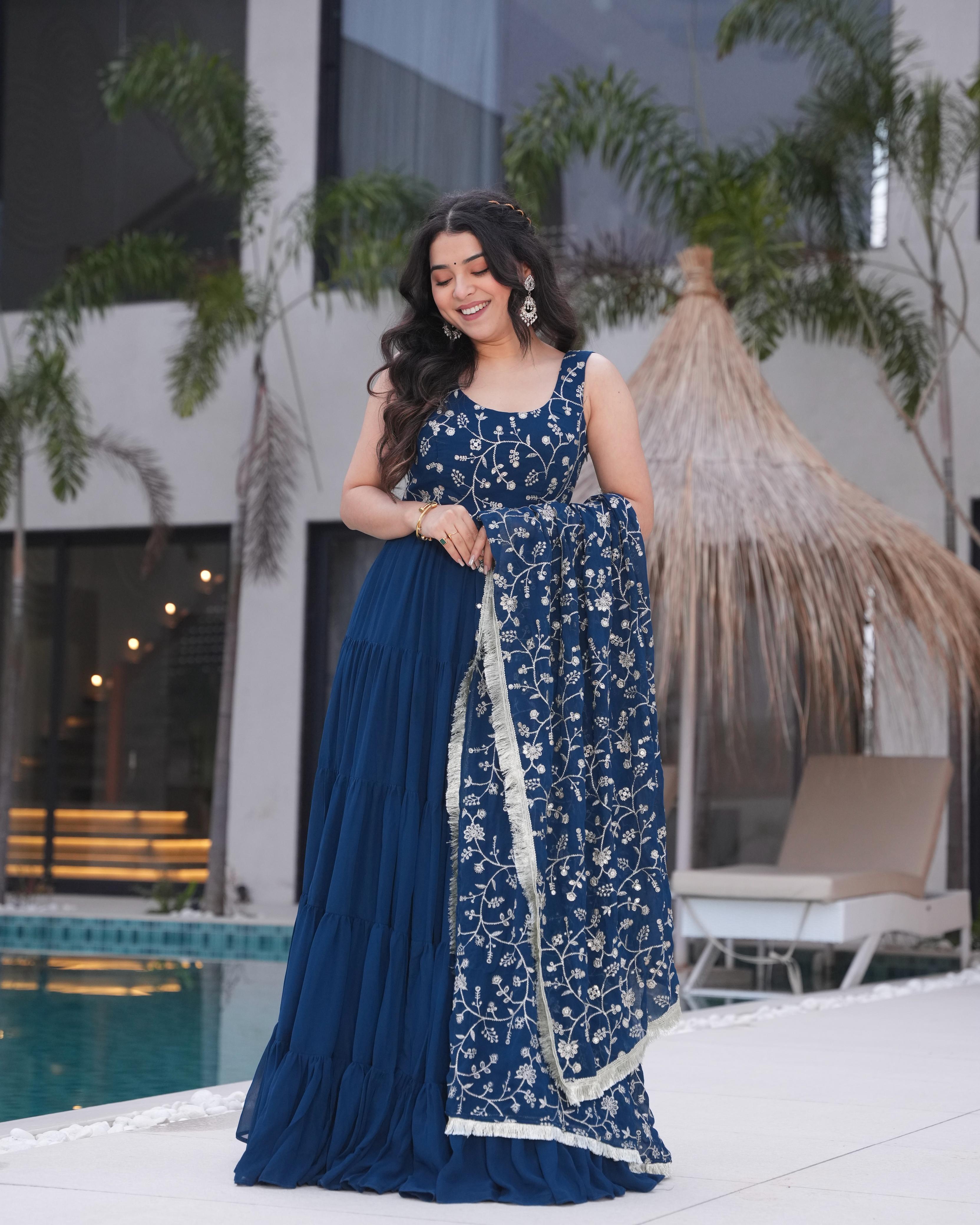 Misha Rama Soft Fox Georgette Anarkali Suit Set