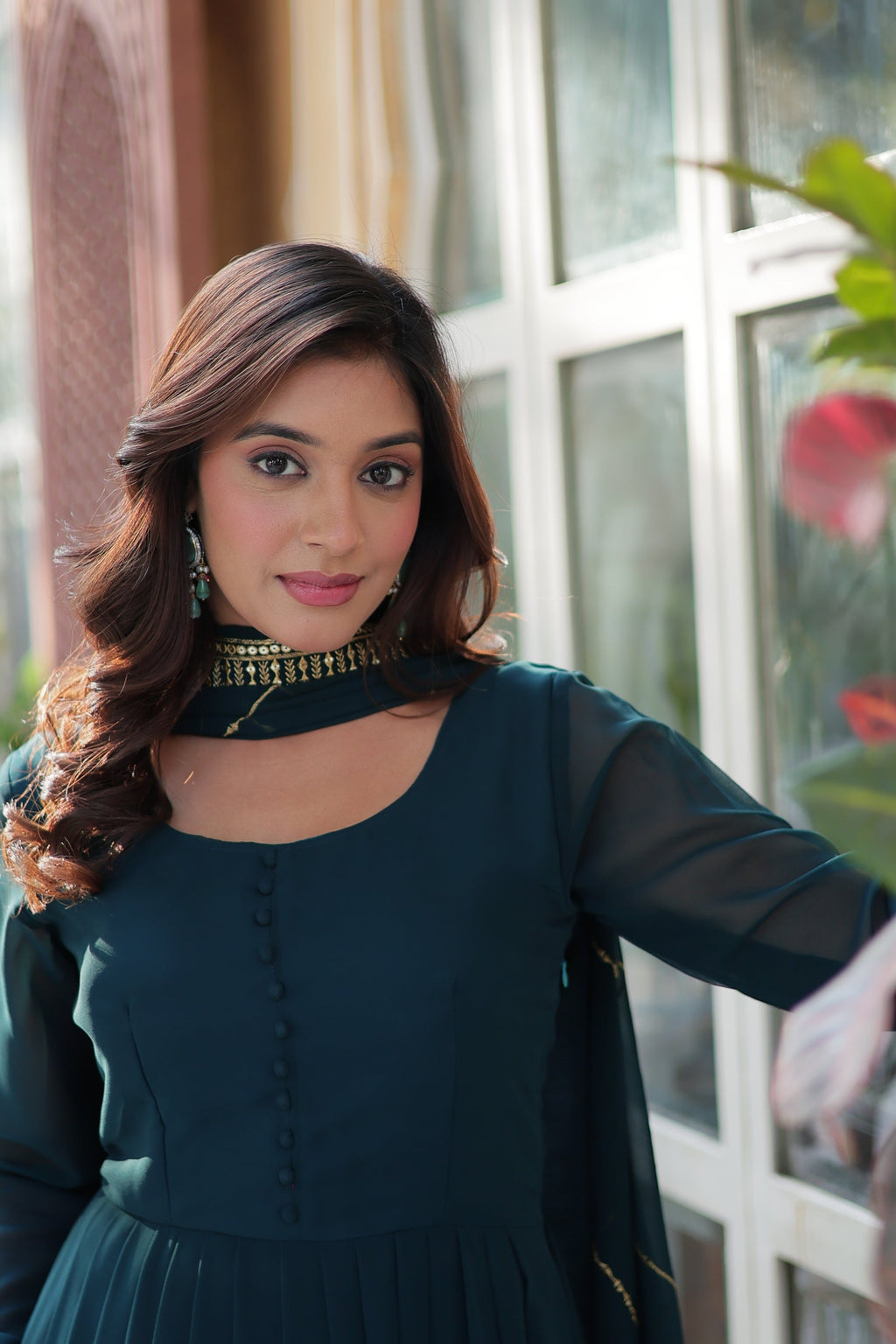 Mokshita Rama Georgette Embroidered Flared Anarkali Set