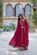 Nandita Pink Sequance Embroidered Anarkali Gown Set