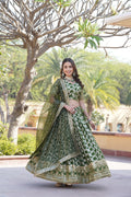 Nirmala green viscose designer lehenga set