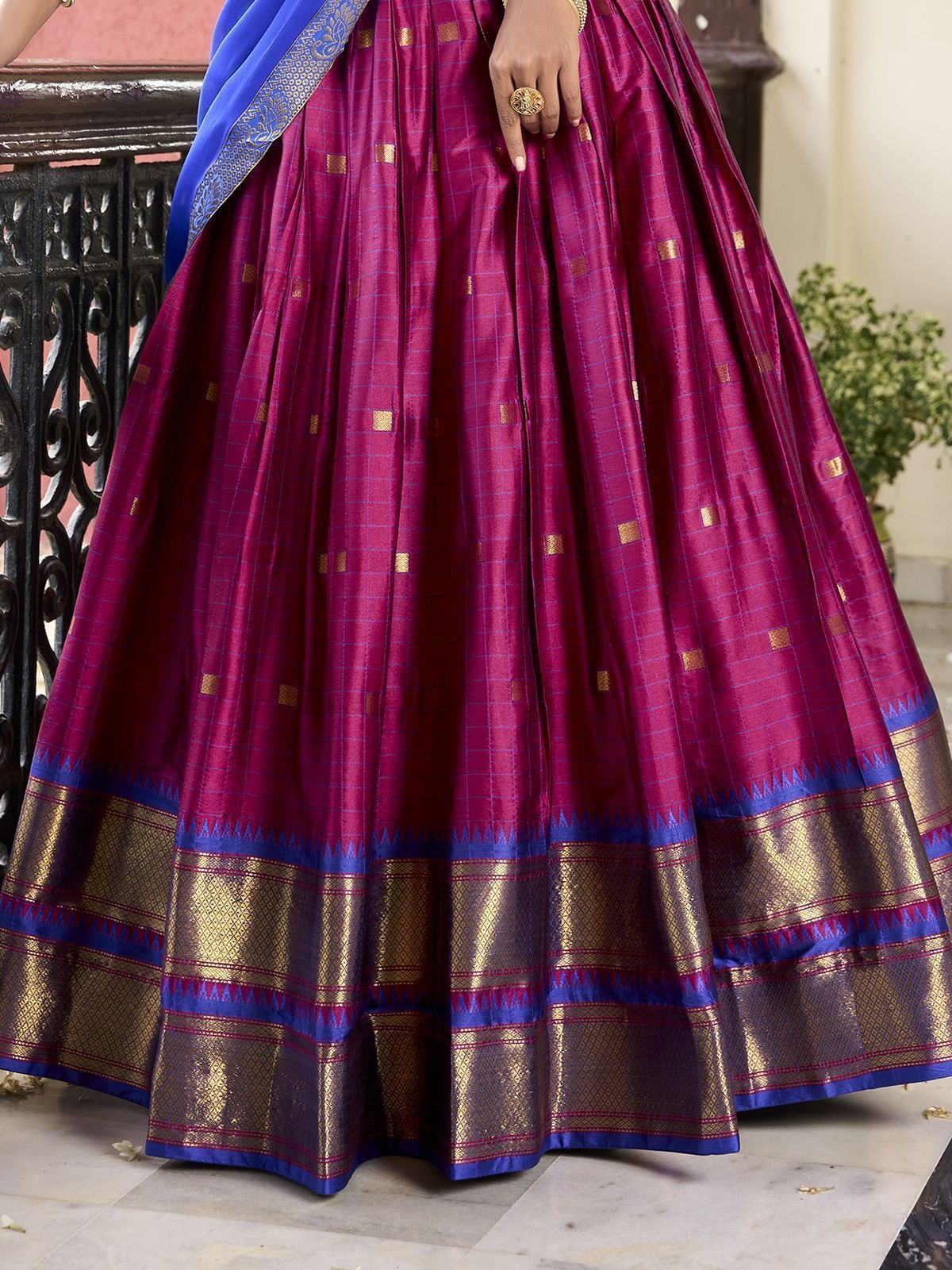 Pink Cotton Silk Paithani Weaving Work Traditional Lehenga Choli with Dupatta