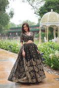 Prisha green Rangoli silk embroidered lehenga set