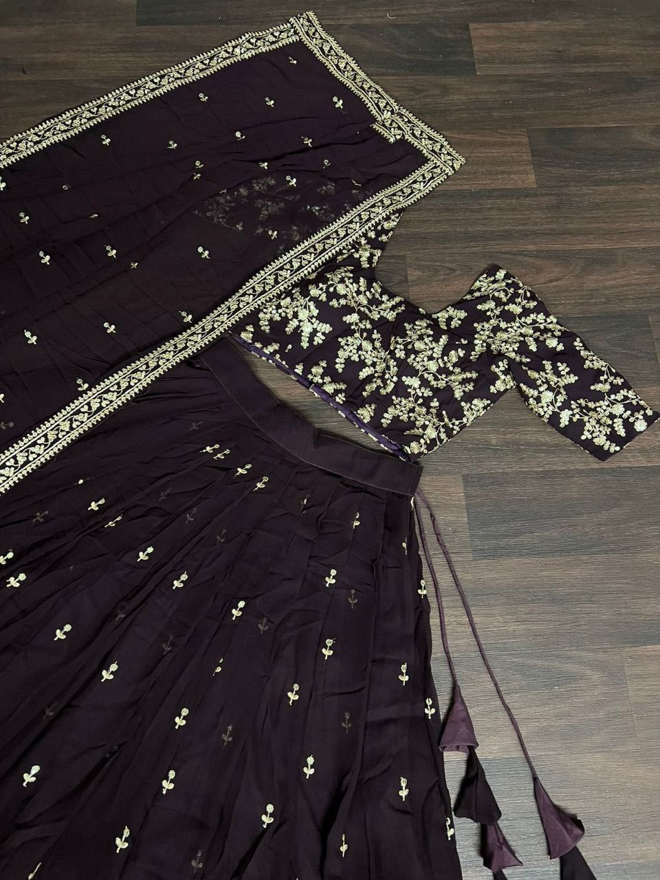 Purple Power: Lehenga set in Georgette Glam