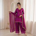 Fendi Silk Elegant Mirror Moti Embellished Premium Co-Ord Set