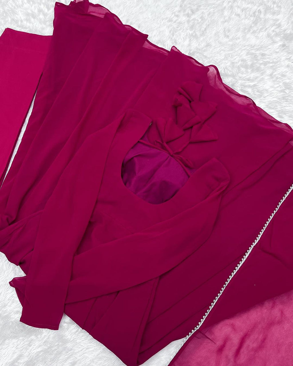 Pink georgette Srinika designer Anarkali suit