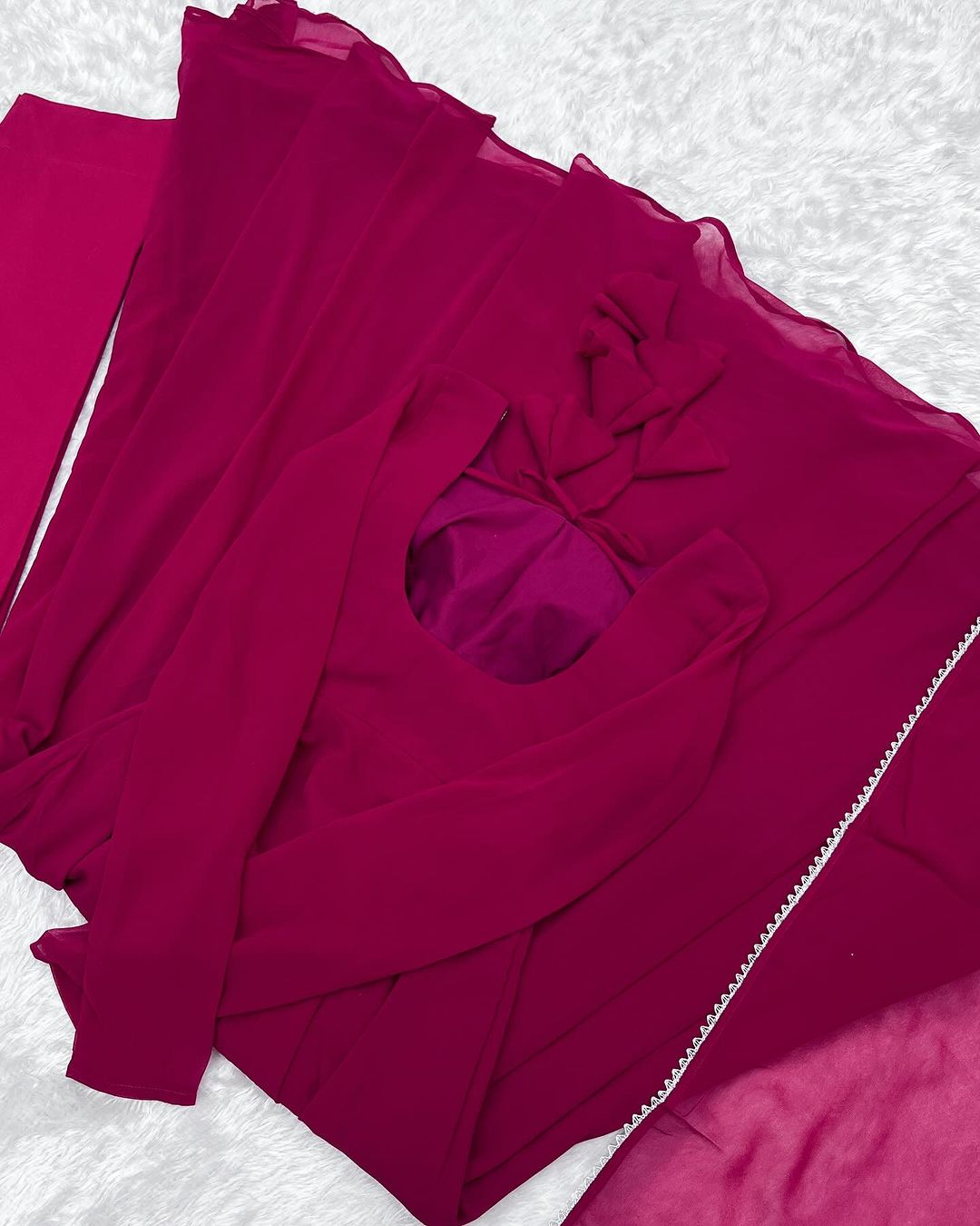 Pink georgette Srinika designer Anarkali suit