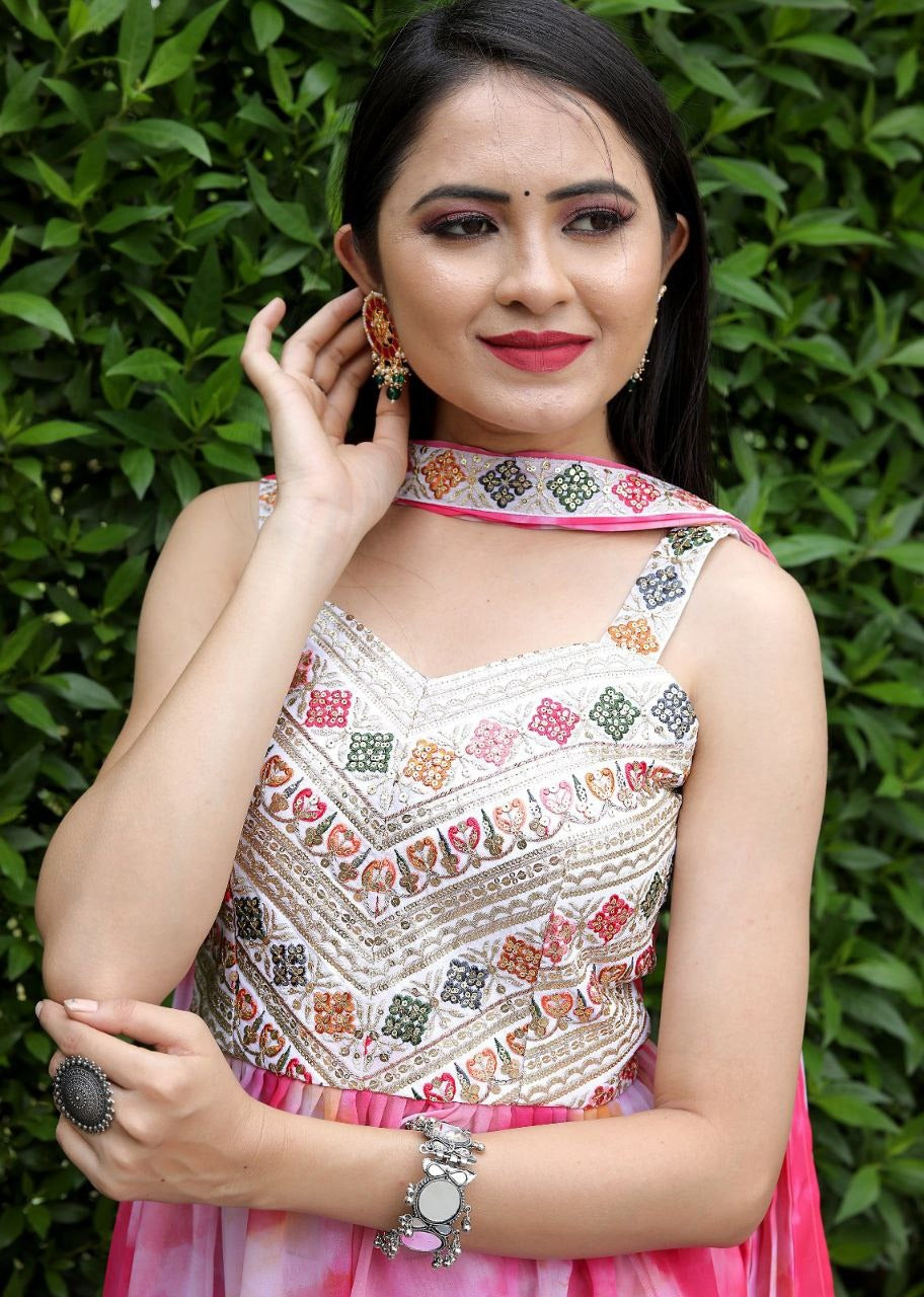 Stylish gulabi sharara set for festive wear