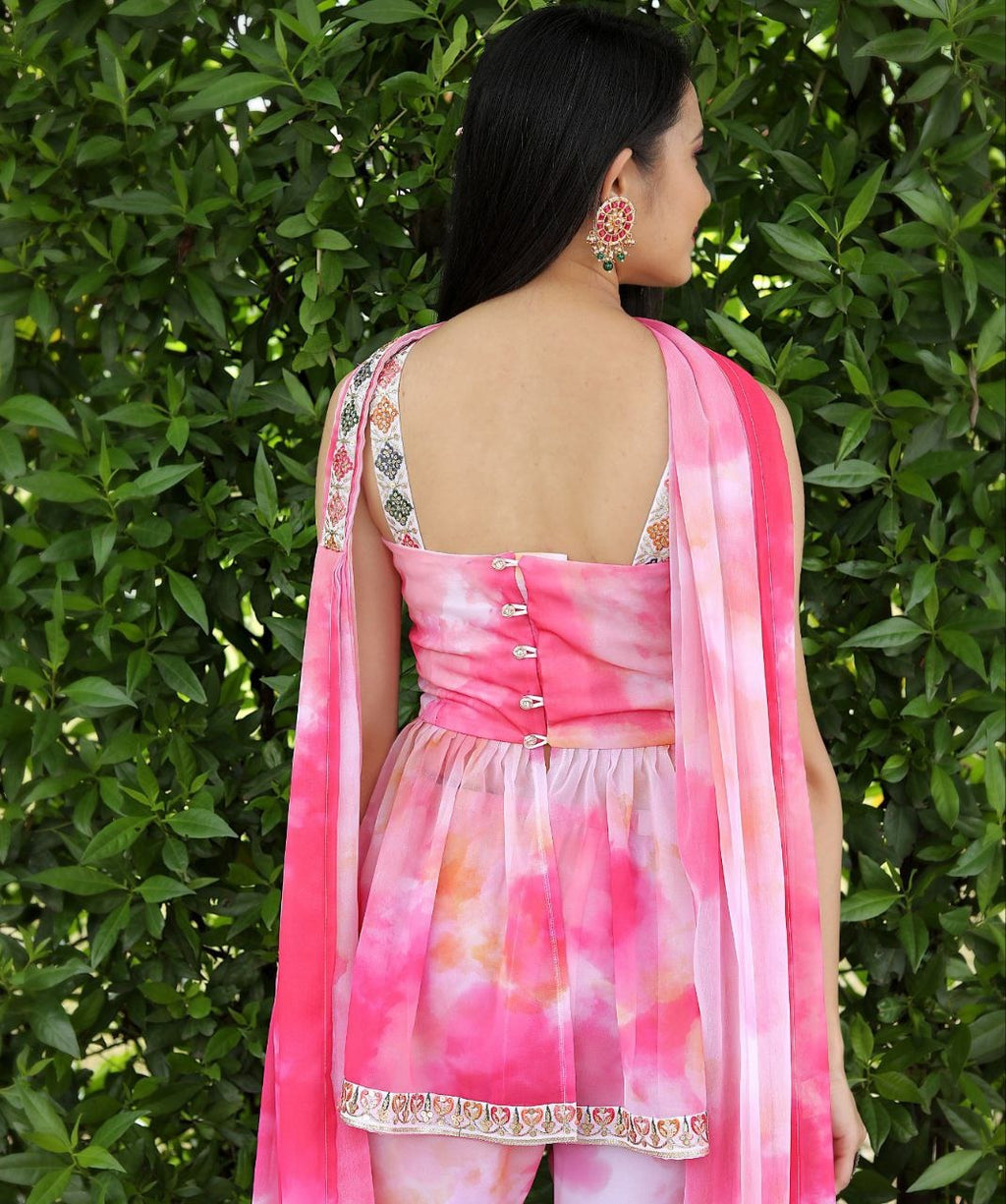 Stylish gulabi sharara set for festive wear