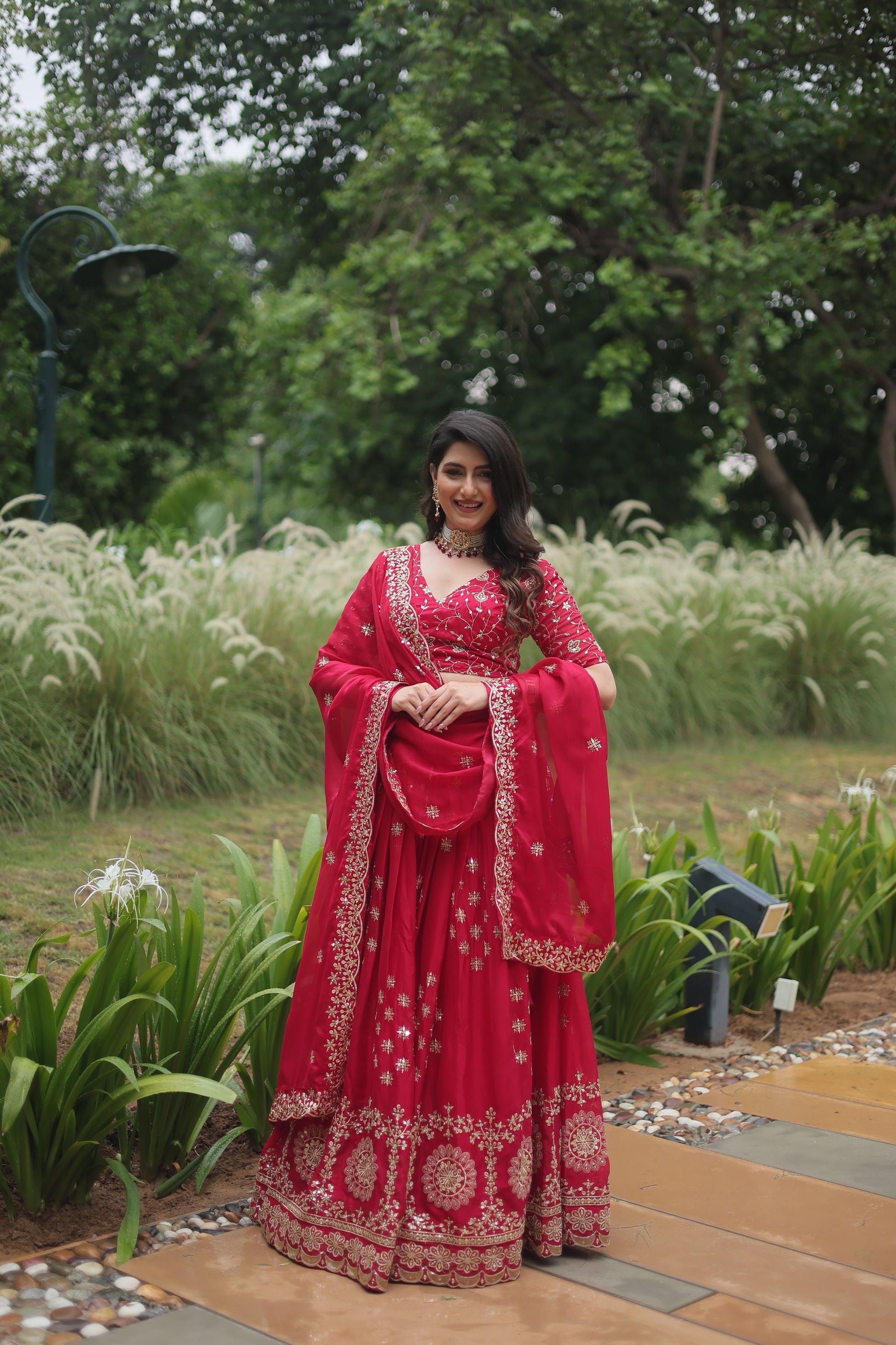 Sudiksha pink Rangoli silk embroidered lehenga set