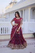 Ketaki fendi silk sequins zari thread embroidered lehenga choli set