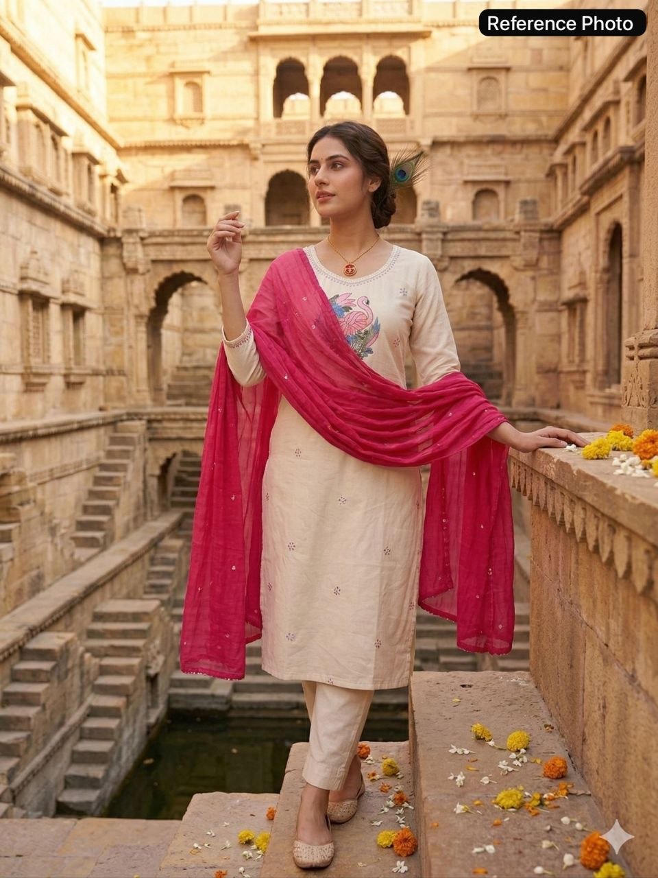 Akansha Cream Coloured Khadi Cotton Kurta Sets
