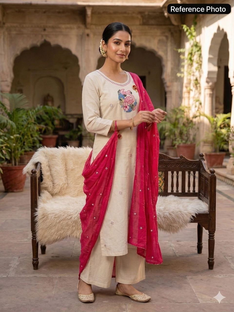 Akansha Cream Coloured Khadi Cotton Kurta Sets