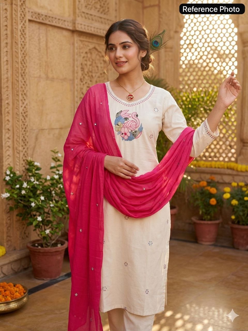Akansha Cream Coloured Khadi Cotton Kurta Sets
