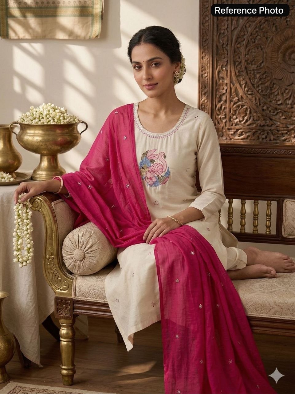 Akansha Cream Coloured Khadi Cotton Kurta Sets