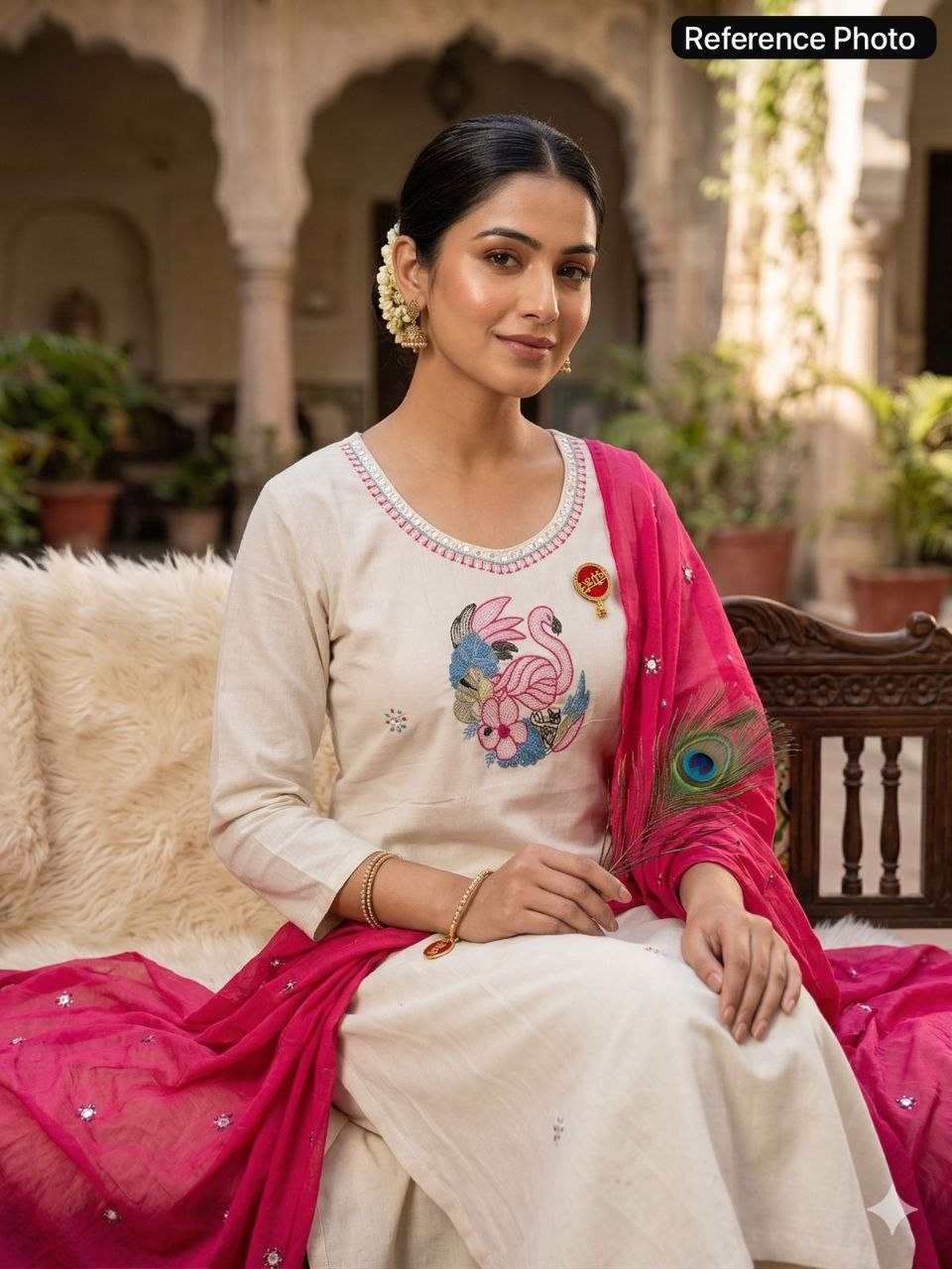 Akansha Cream Coloured Khadi Cotton Kurta Sets