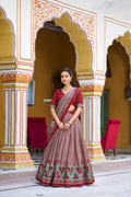 Soumya Tussar Silk Iconic Foil Printed Lehenga Choli Set