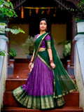 Aneiya Dola Chex Silk Zari Weaving Lehenga Choli Set