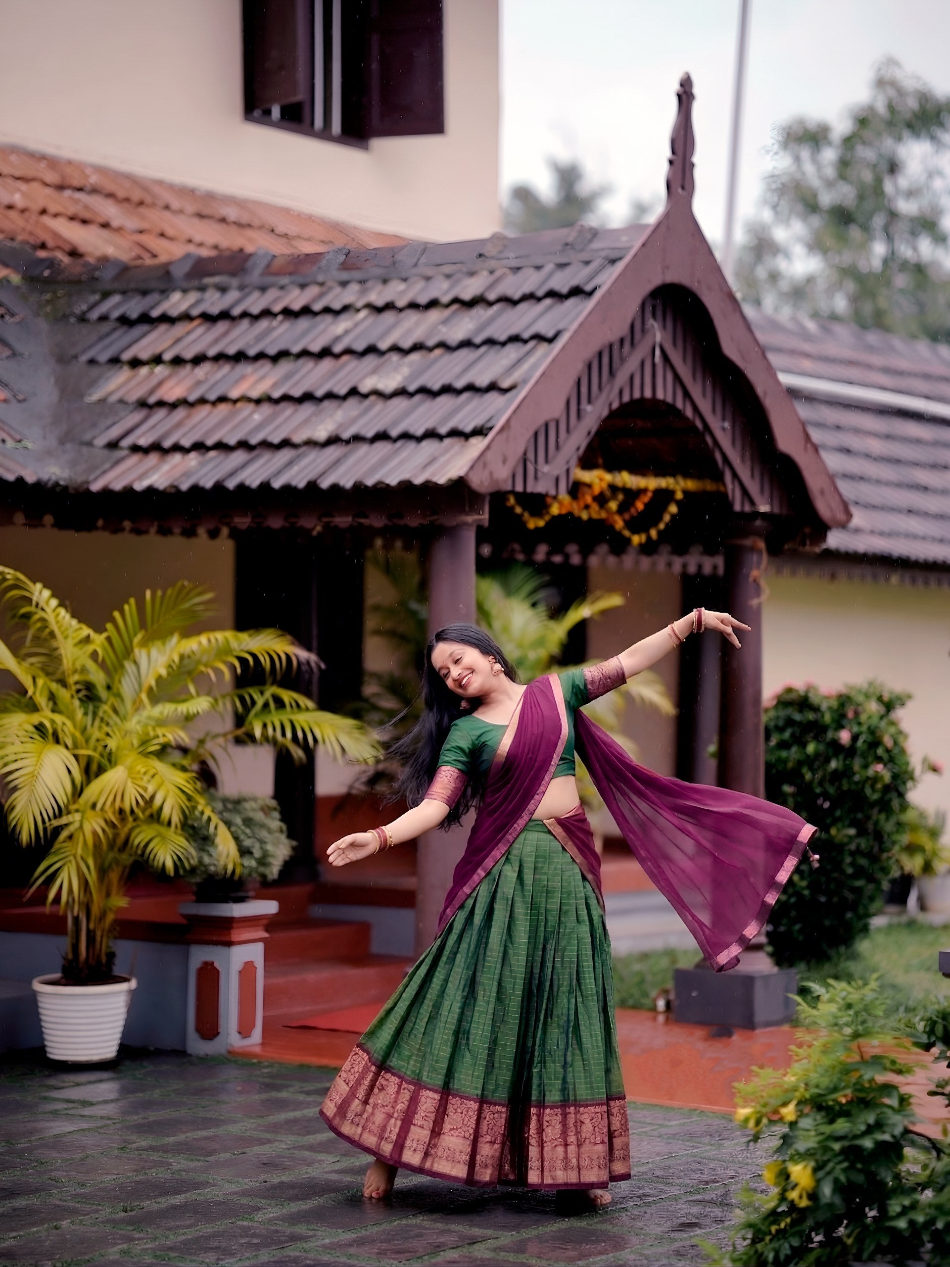 Aneiya Dola Chex Silk Zari Weaving Lehenga Choli Set